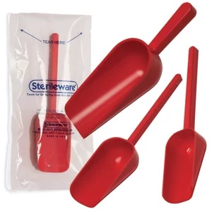 Sked, PS, steril, röd, 125 ml