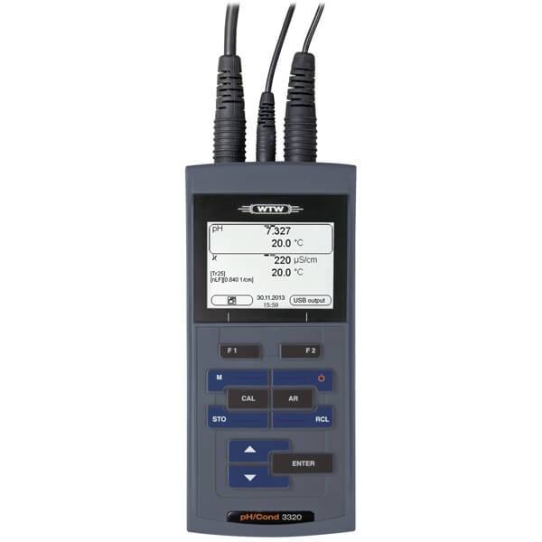 Multiparameter-mätare, WTW ProfiLine pH/Cond 3320 Set 2, 2 kanal, m. 2 sensor, 1,5 m