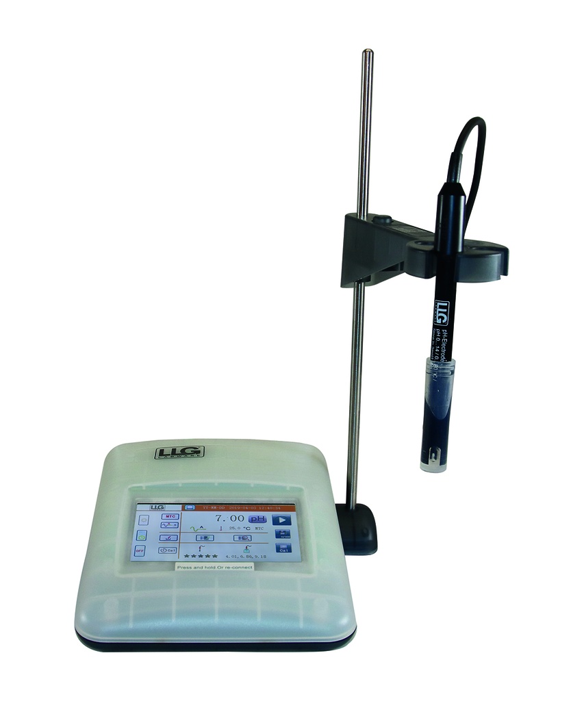 pH-mätare, LLG pH Meter 7, med elektrod och tillbehör