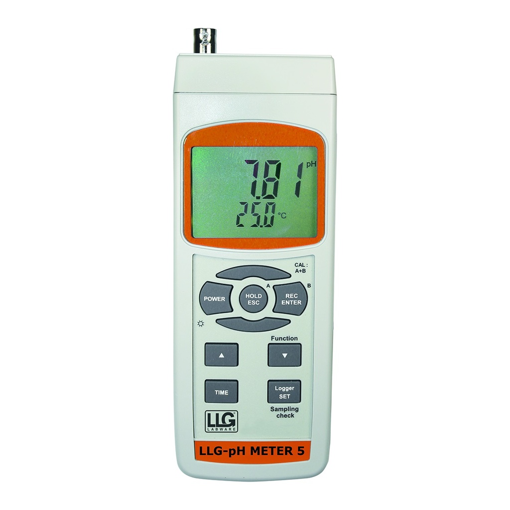 pH-meter, LLG pH meter 5, m. väska, elektrod, ATC-sensor och tillbehör
