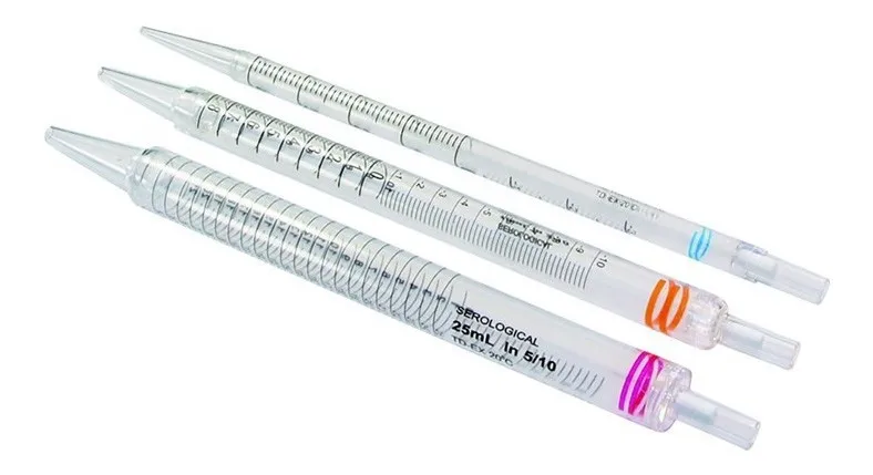 [6265883] Serologisk pipett, LLG, kort, PS, 25 mL : 0,5 mL, steril, röd, med filter