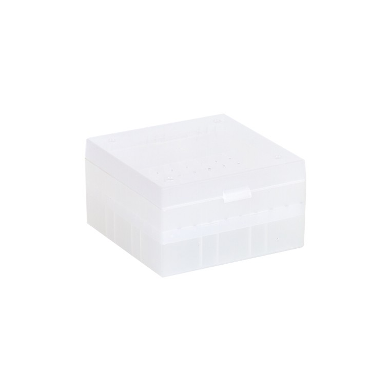 [1520010] Kryobox, Ratiolab, 133 x 133 x 52 mm, PP, 9 x 9, 1,2/2,0 ml kryorör, natur