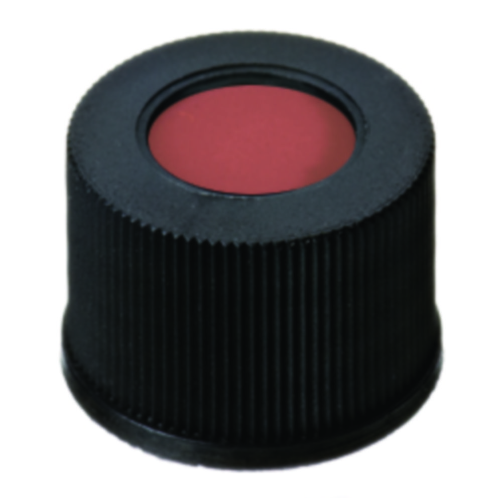 Skruvlock, LLG, N 10, svart PP m. hål, gummi/PTFE 60 A