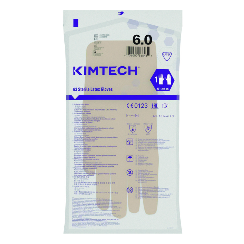 Latexhandskar, Kimberly-Clark KIMTECH G3, strl. 10, steril, renrum