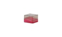 Kryobox, TENAK,  76 x 76 x 53 mm, PC, 5 x 5 rum, röd