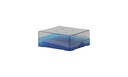 Kryobox, TENAK, 133 x 133 x 53 mm, PC, 10 x 10 rum, blå