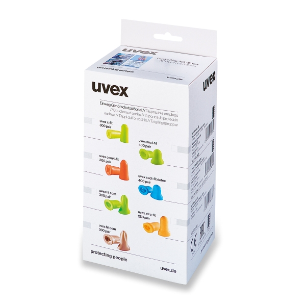[6268846] X-fit uvex one2click-refill, lime, 37 dB, strl. M
