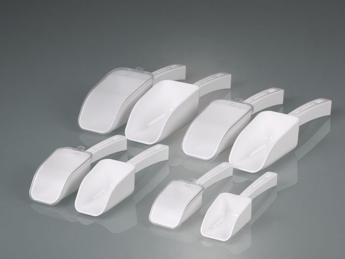 LaboPlast engångs-provsked u/lock, PS, vit, 500 ml