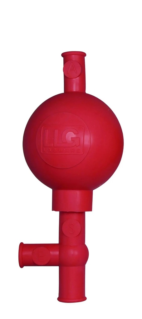 Pipettboll, LLG, röd, universal