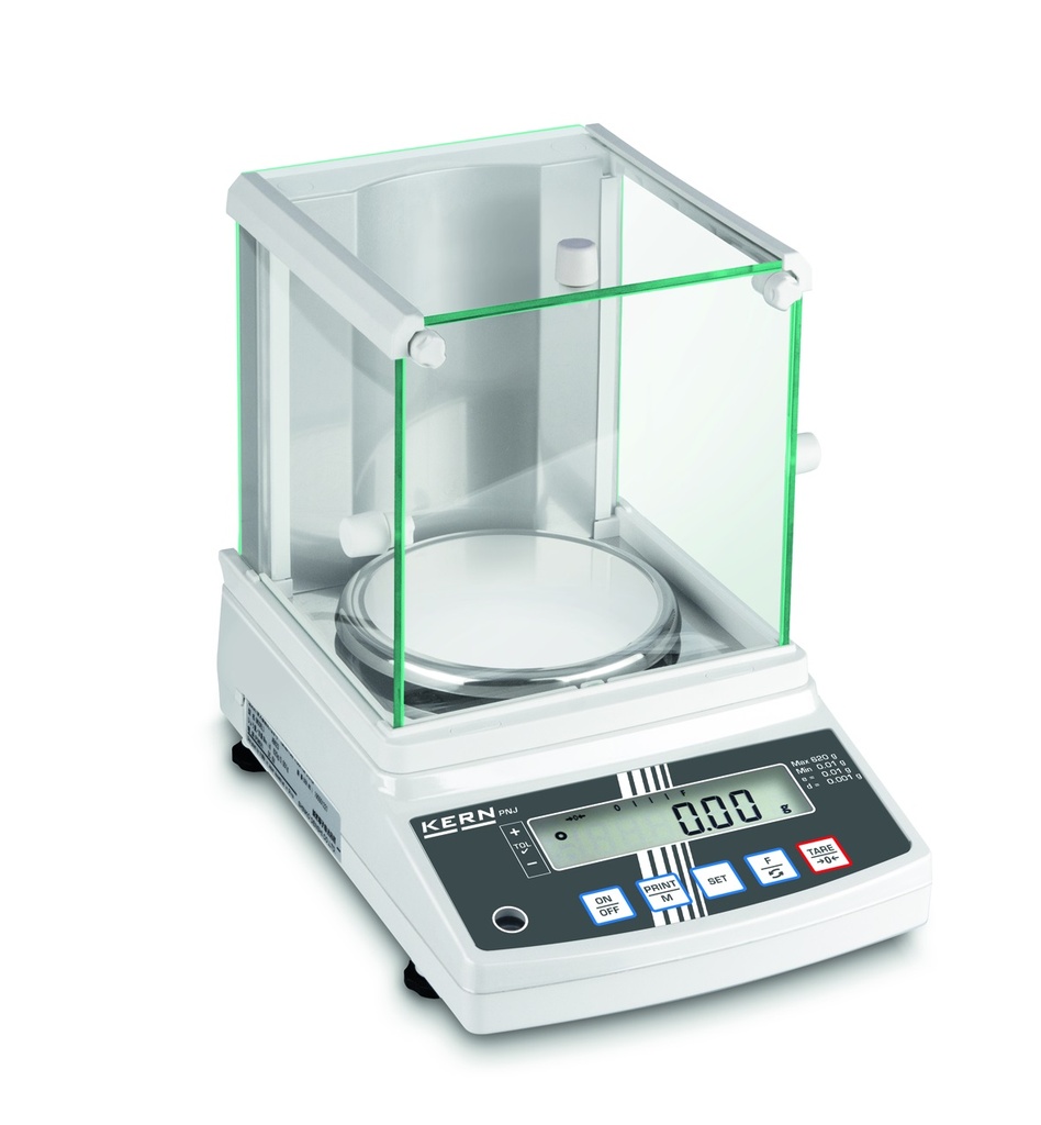 Precisionsvåg PNJ 600-3M 620g/0,001g,platta Ø140mm
