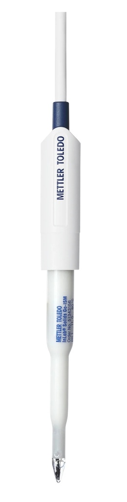 pH-elektrod spetsig, Mettler-Toledo InLab Solids Go-ISM, plast, gel, NTC, BNC/RCA 1,8 m