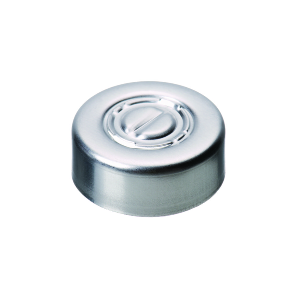 Crimp-lock, LLG, N 20, alu med center tear-off, silver, butyl 37 A