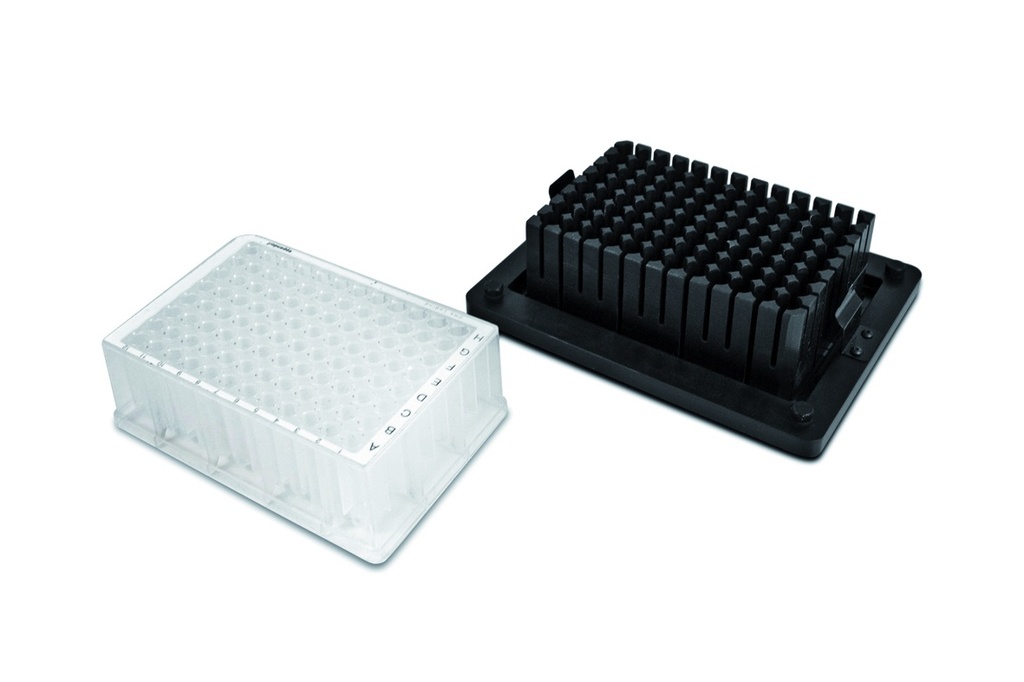 Block t. 1 Eppendorf deep-well-plade, 96//1000 µl