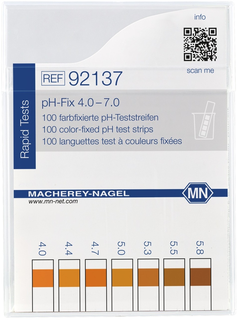 [6280450] pH-indikatorpapper, Macherey-Nagel pH-Fix, strips, pH 4,0 - 7,0, 100 st.