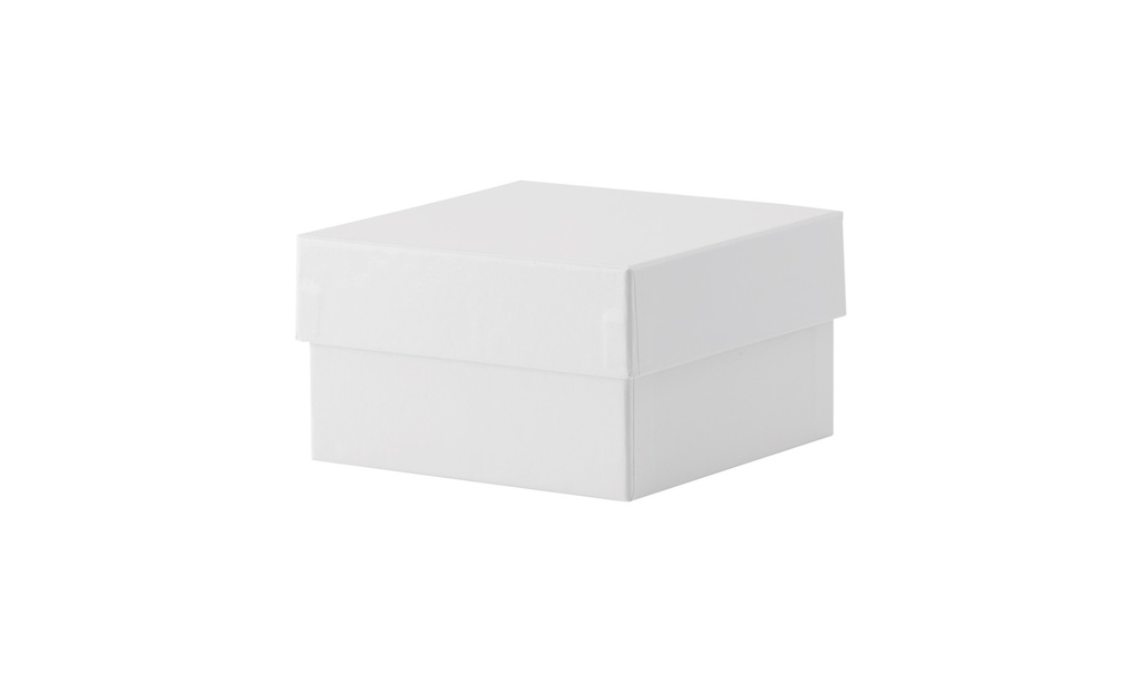 [1522770] Kryobox, TENAK, 133 x 133 x 75 mm, PP-belagd kartong, utan rutnät, vit