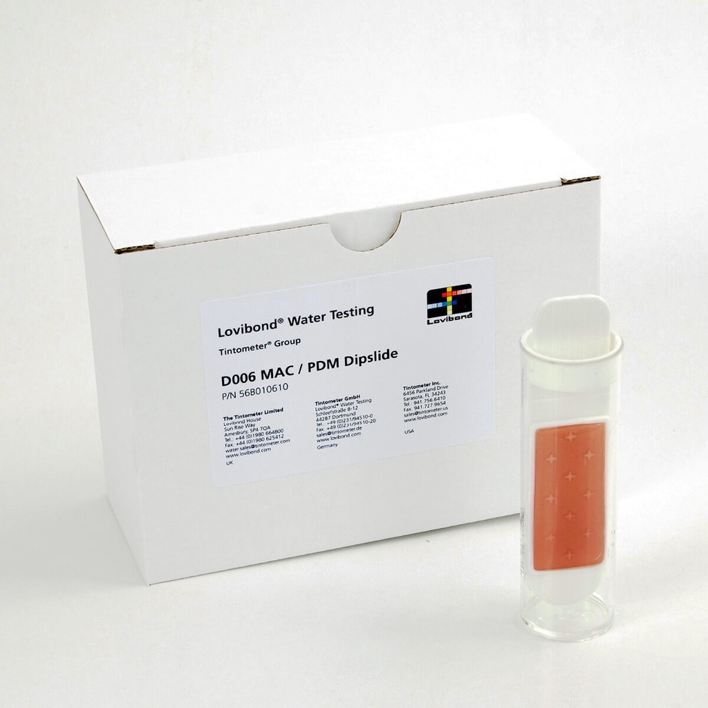 Dipslide, Lovibond D006 Pseudomonas (PDM)/MAC, till total räkning + coliförm