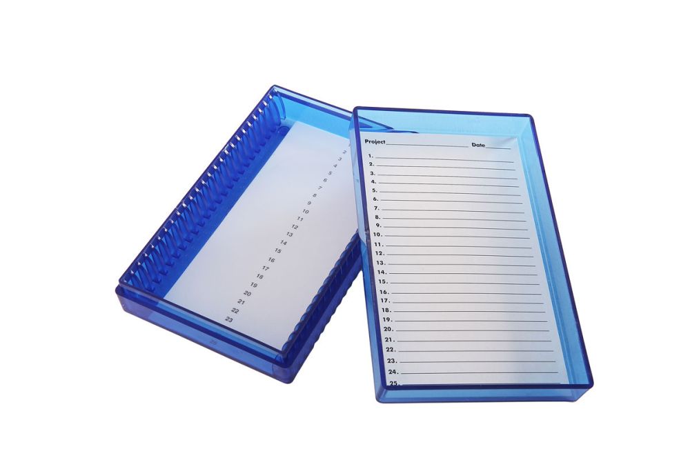 [6282578] Slide box, PC, blue, 25 slides, 141 x 88 x 35 mm