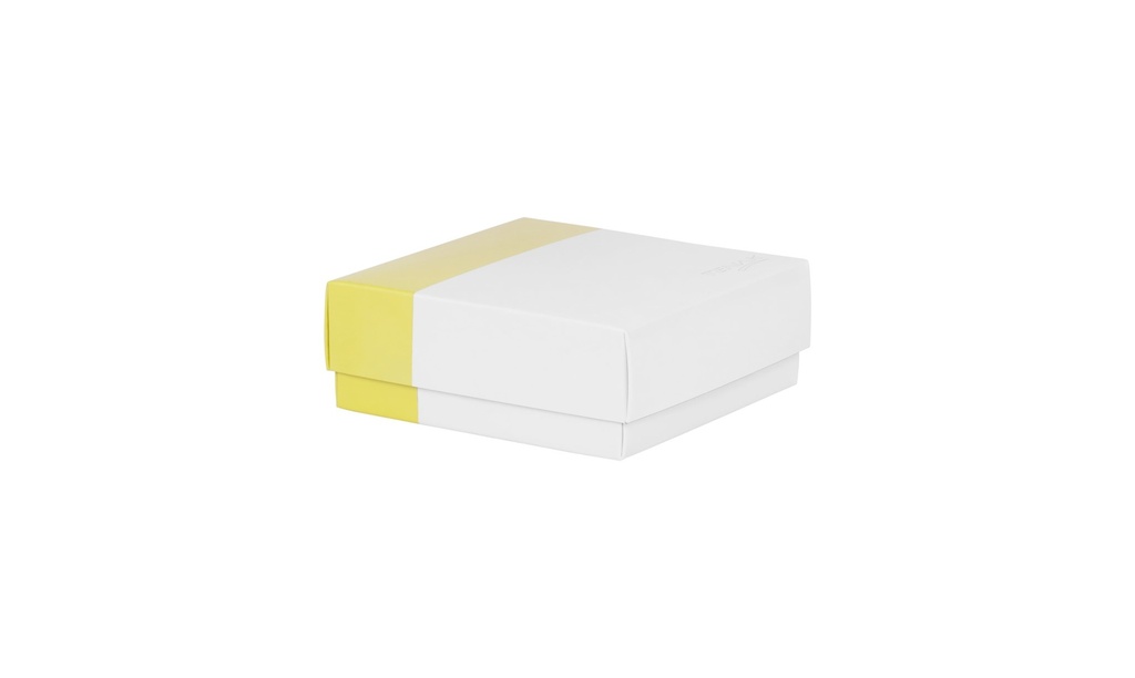 [1522871] Kryobox, TENAK, 134 x 134 x 52 mm, PP-belagd yta, 10 x 10 rum, gul/lila