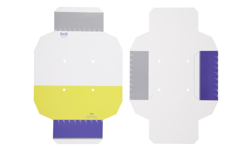 Kryobox, TENAK origami, 134 x 134 x 52 mm, PP-belagd yta, gul/lila, 100 st.