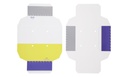 Kryobox, TENAK origami, 134 x 134 x 52 mm, PP-belagd yta, gul/lila, 100 st.