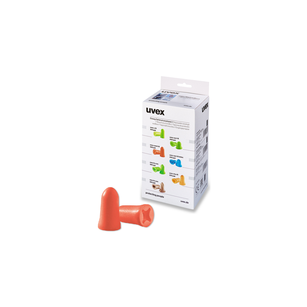 [6285529] Com4-fit one2click-refill, lys rød, 33 dB, strl. S