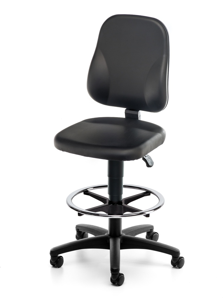 [6287755] LLG-Lab stol, imitationsläder, hjul, 620-890mm
