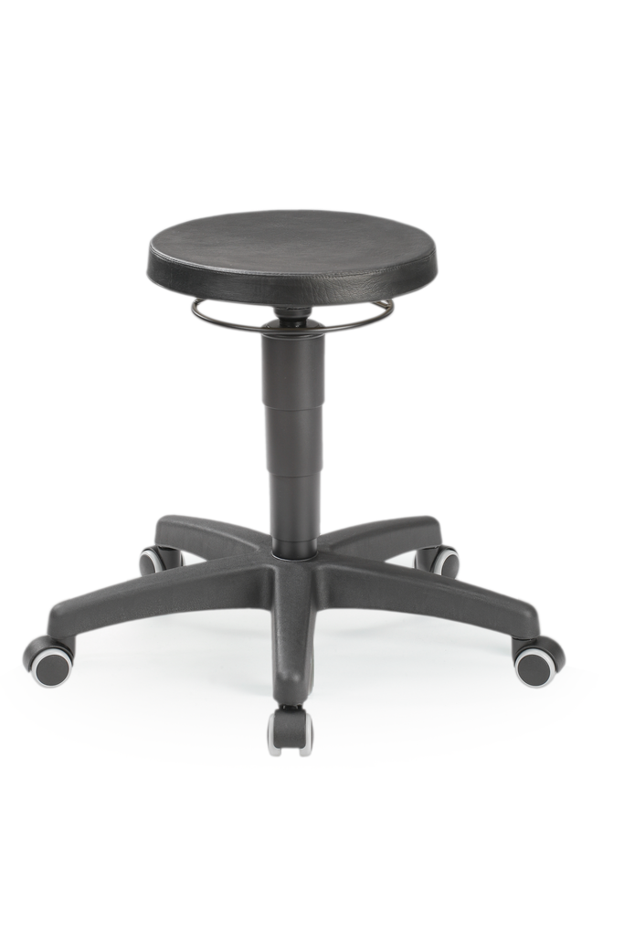 [6287757] LLG-Lab pall, PU-skum, svart, hjul,  460-630 mm