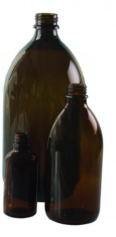 Medicinflaska, brun, utan lock, Ø36,5 mm, 50 ml