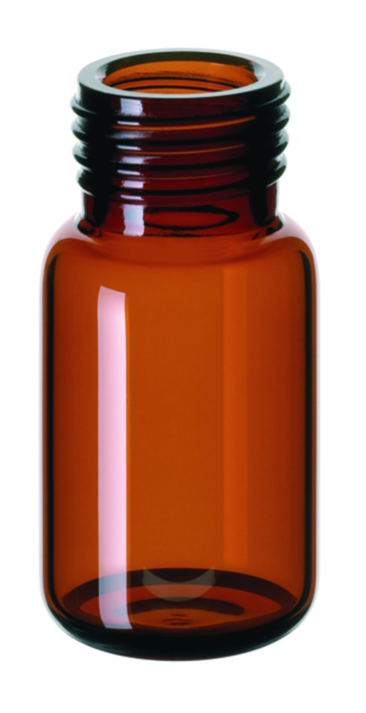 Headspace vialer m. gänga, LLG, N 18 precision, rund botten, 10 mL, brun