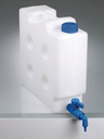 Dunk, PP, fyrkantig, smal, med kran, 10 liter