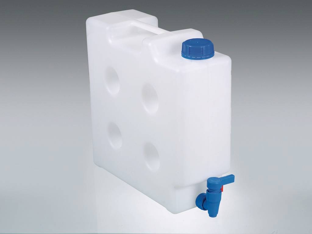 Dunk, PP, fyrkantig, smal m/Compact kran, 10 liter