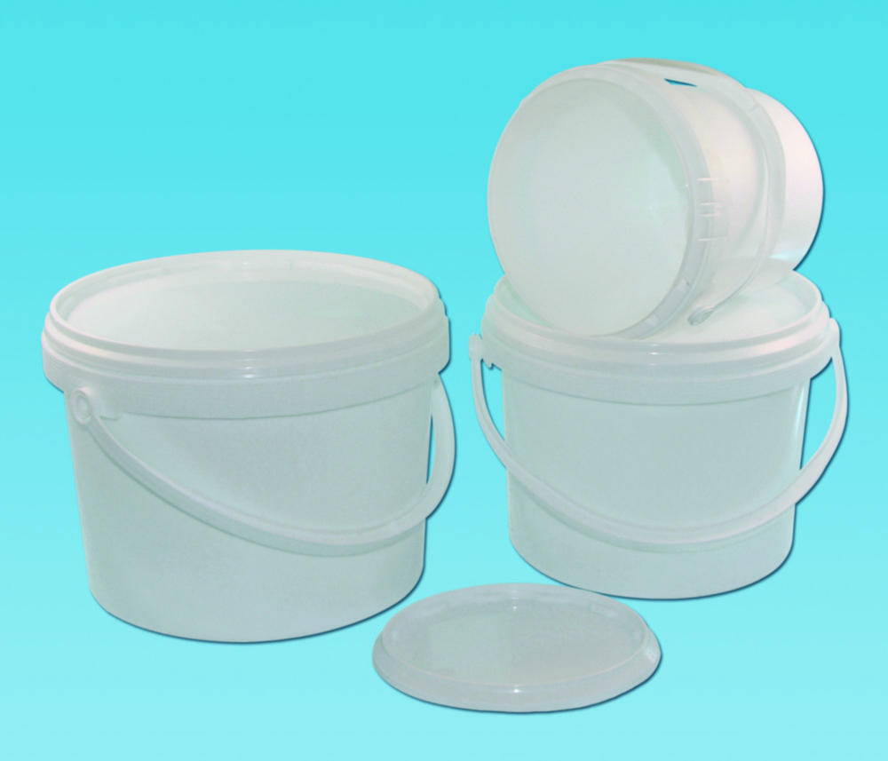 [6291419] Hink, LLG, vit, PP, med handtag och lock, 2 lit., 10 st.
