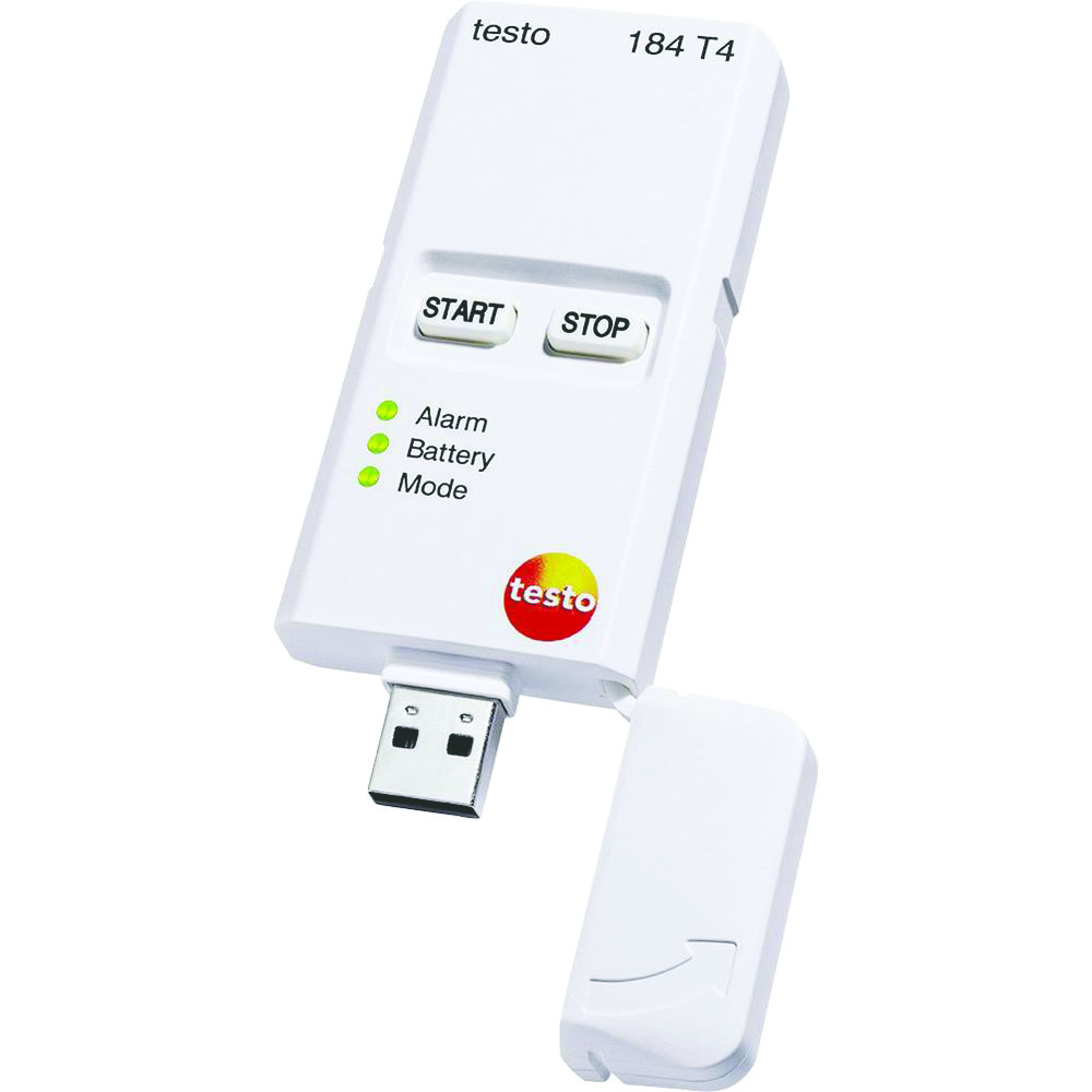Testo 184 T4 USB-datalogger, temp.: -80 till 70°C