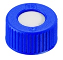 [6291638] Skruvlock, LLG, N 9 short thread, blå PP m. hål, silikon/PTFE 55 A