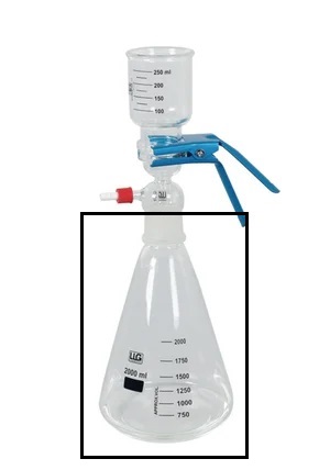 Kolv, LLG, NS45/40, 1000 ml, till filtreringsapparat