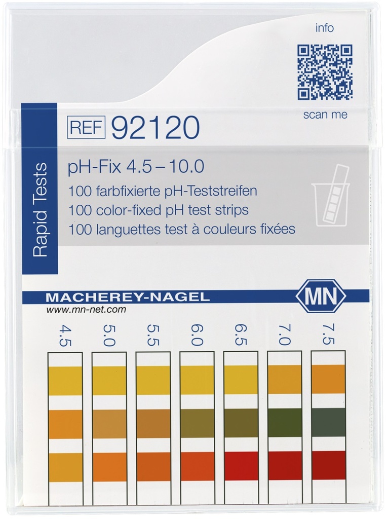 [1571743] pH-indikatorpapper, Macherey-Nagel pH-Fix, strips, pH 4,5 - 10, 100 st.