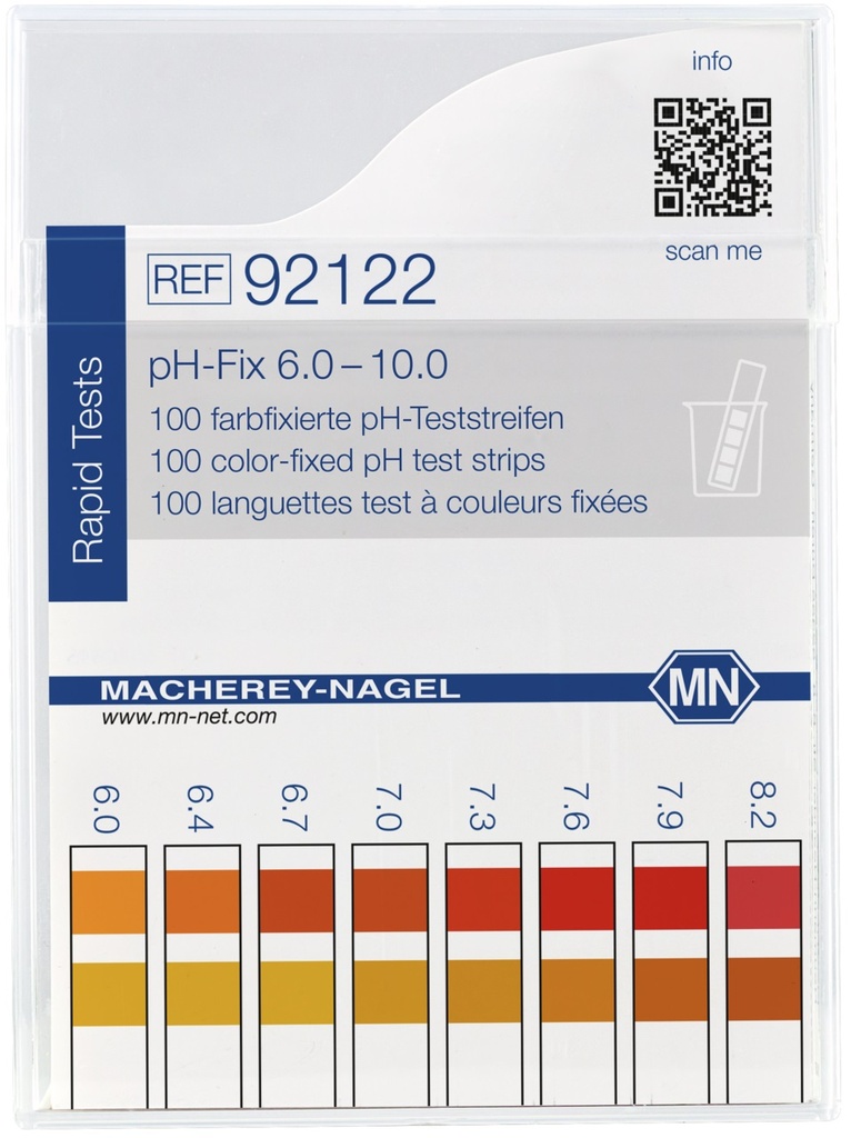 [1571748] pH-indikatorpapper, Macherey-Nagel pH-Fix, strips, pH 6 - 10, 100 st.