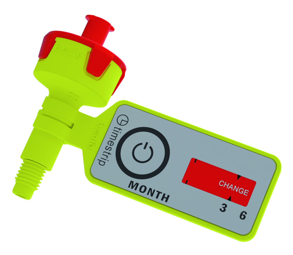 Luftventil m. tidsindikator, Bohlender b.safe, PP, UNF 1/4" 28G, Ø20 mm, 1 µm, 2 st.