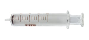Glasspruta, LLG, med metal-luerlock, 1 ml, 5 st.