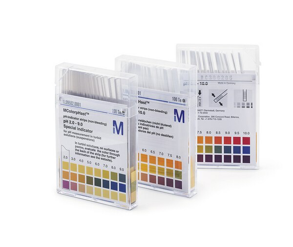 pH-indikatorpapper, Merck MQuant, strips, pH 2 - 9, 100 st.
