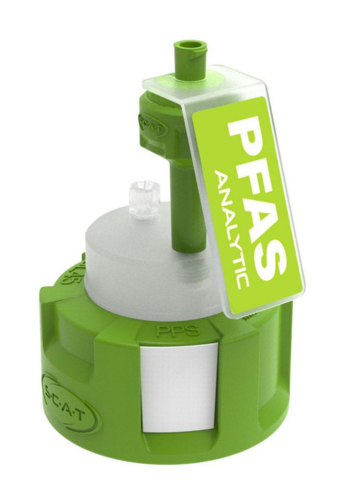 Reservoarlock, SCAT Safety Cap I PFAS-Analytic, GL45, 1 x luftventil / 1 x kapillär