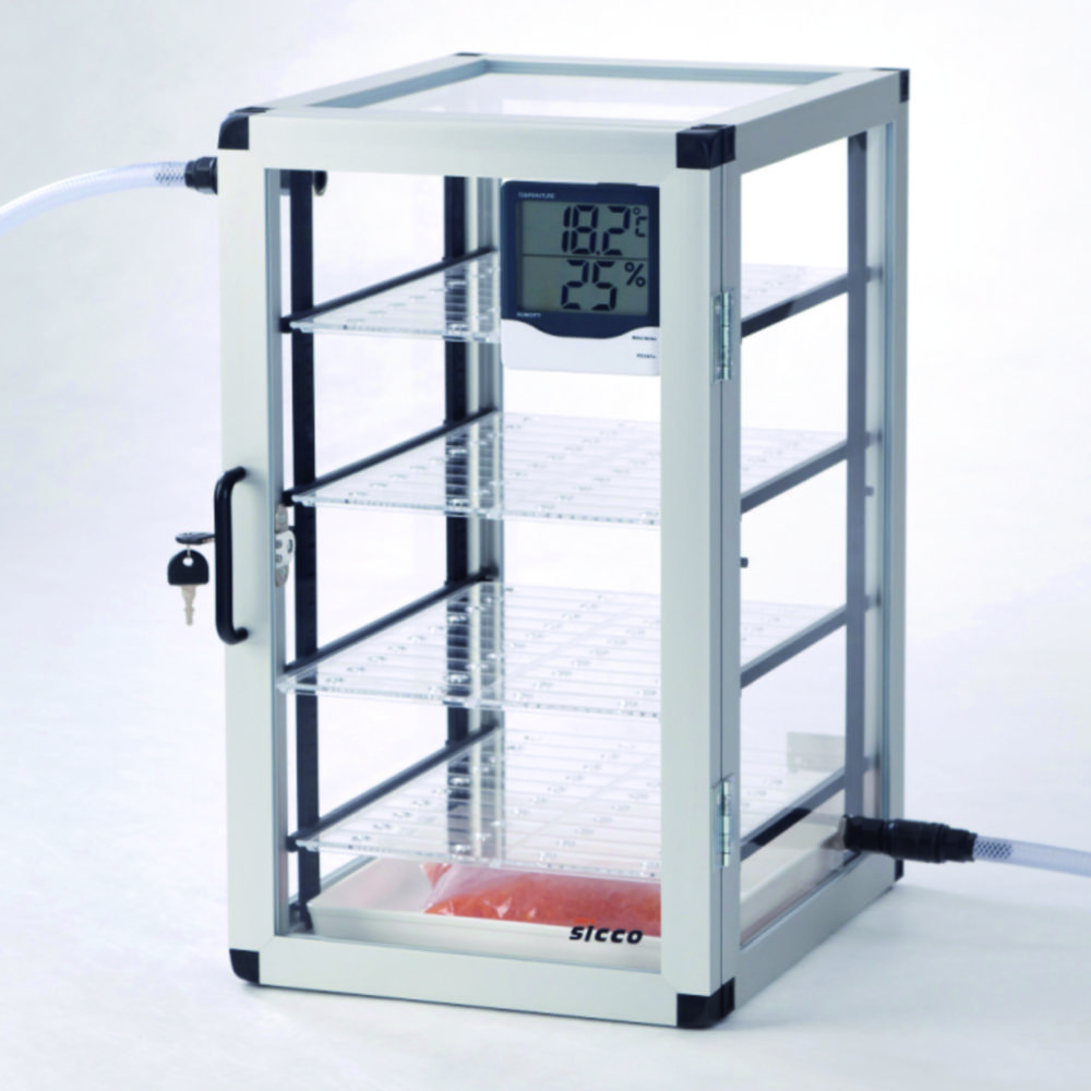 Exsickator SUPER STAR m/magnetlås, PMMA, 304x520x375 mm, 51 liter