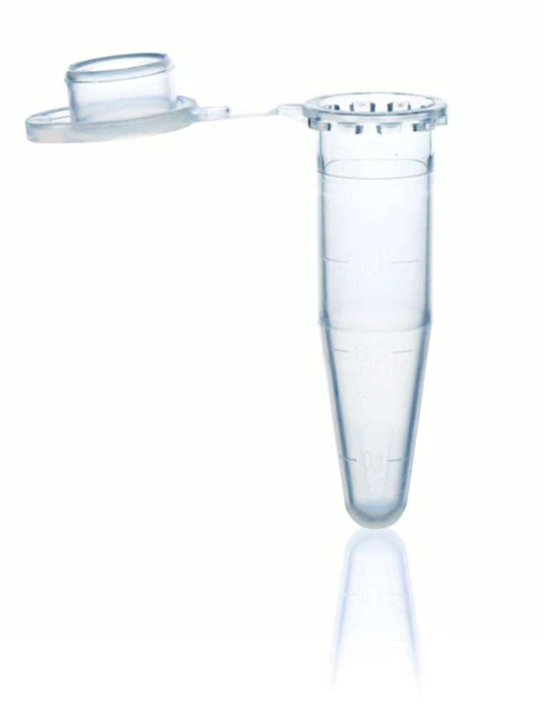 Mikrocentrifugrör, BRAND, klar, 0,5 ml, konisk