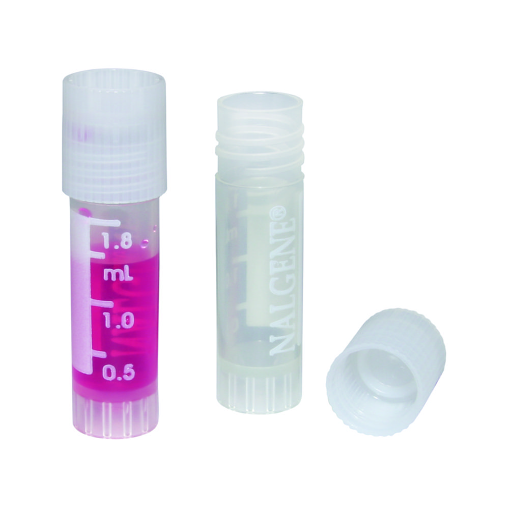Kryorör, Nalgene 5012, PP, sterila, utv. gänga, konisk med ring, 1,2 ml, 1000 st.
