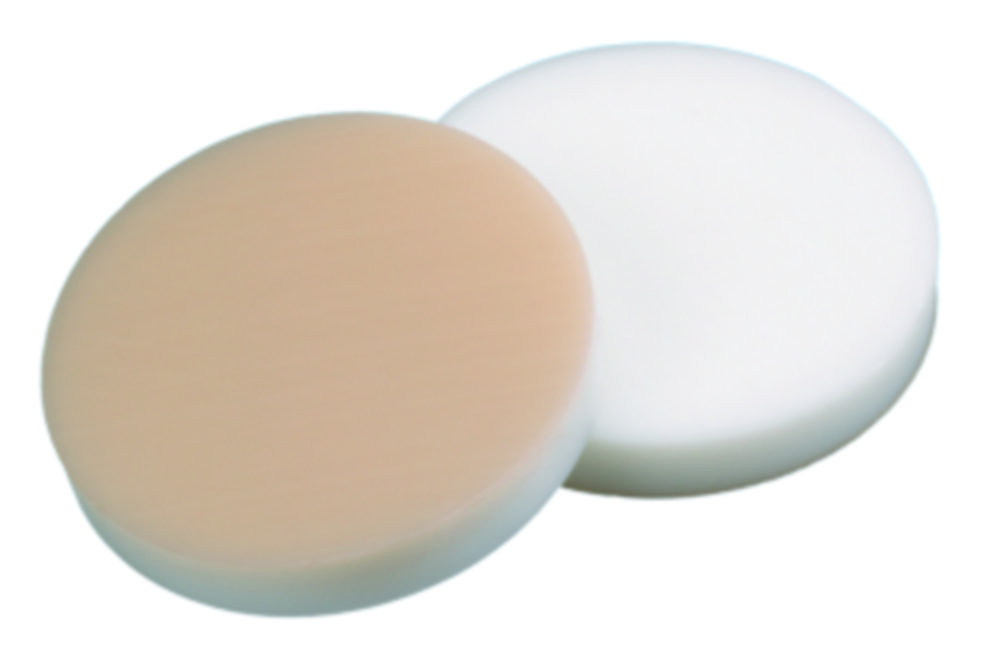 Septa, LLG, till N 20 crimp-lock, silikon(vit)/PTFE(beige) 45 A