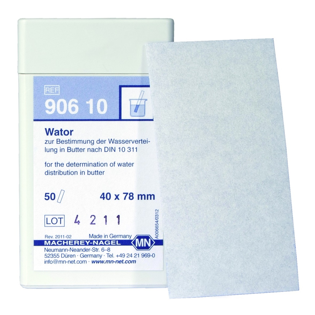 Wator test paper box 50 pieces, 78x40 mm