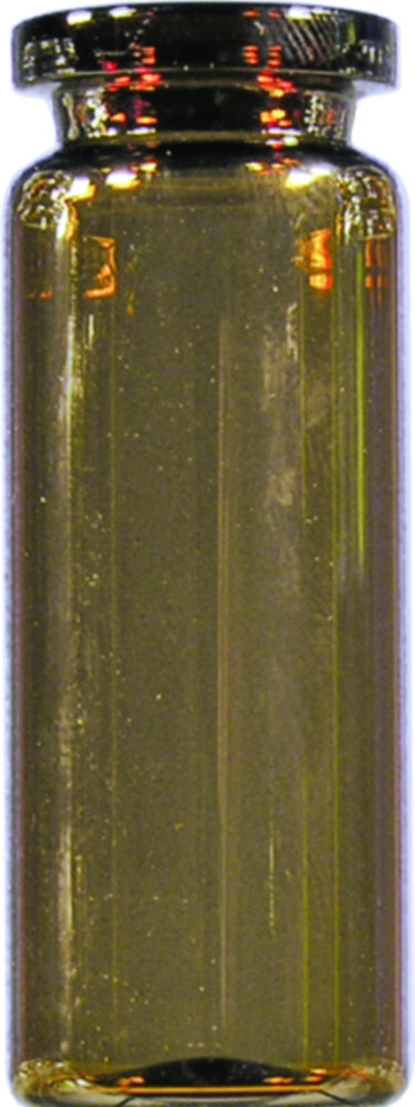Headspace vialer m. krage, LLG, N 20 DIN crimp, flat botten, 10 mL, brun