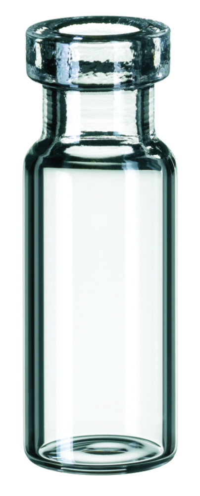 Vialer m. krage, LLG, N 11 crimp, smal öppning, 1,5 mL, klar