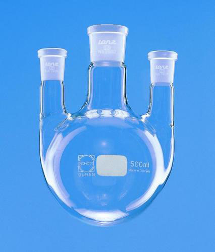 Rundkolv, 3 halsar, cent: NS29. sida: NS29,4000 ml