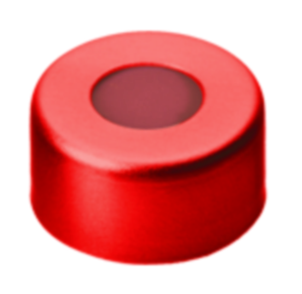 Crimp-lock, LLG, N 11, alu m. hål, röt, butyl/PTFE 45 A